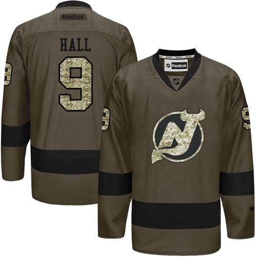 Devils #9 Taylor Hall Green Salute To Service Stitched Jersey