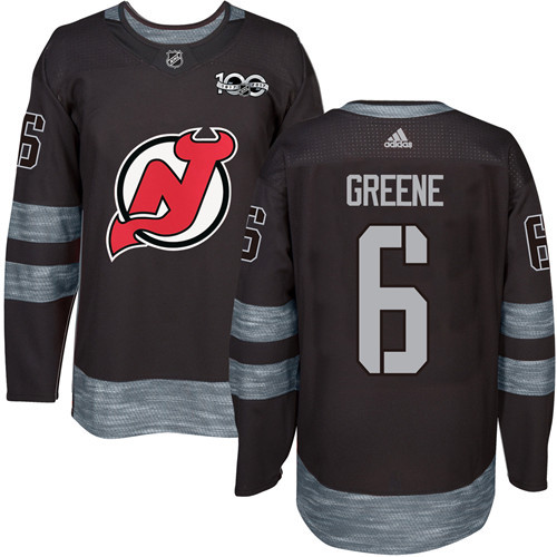 Devils #6 Andy Greene Black 1917-2017 100th Anniversary Stitched Jersey