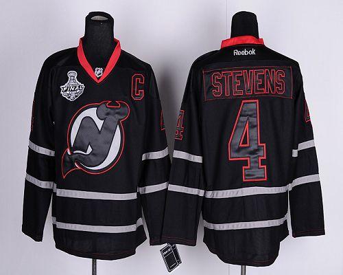Devils #4 Scott Stevens Black Ice 2012 Stanley Cup Finals Stitched Jersey