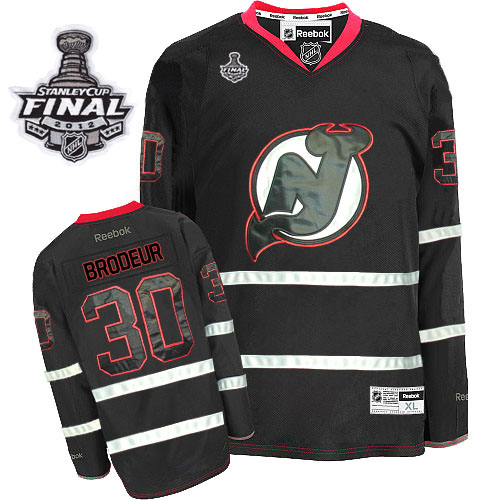 Devils #30 Martin Brodeur 2012 Stanley Cup Finals Black Ice Stitched Jersey