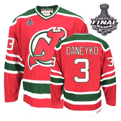Devils #3 Ken Daneyko 2012 Stanley Cup Finals Red Green CCM Team Classic Stitched Jersey