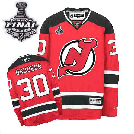Devils #30 Martin Brodeur 2012 Stanley Cup Finals Red Stitched Jersey