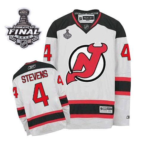 Devils #4 Scott Stevens 2012 Stanley Cup Finals White Road Stitched Jersey