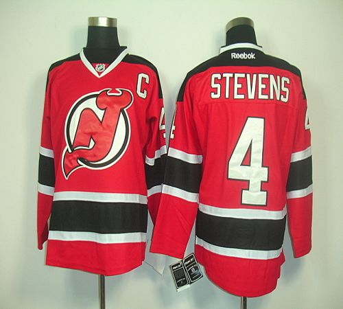 Devils #4 Scott Stevens Red Home Stitched Jersey