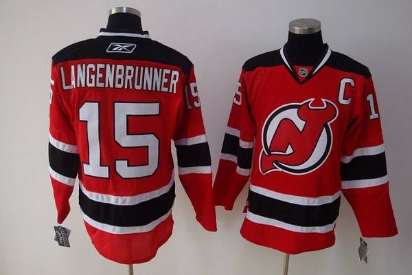 Devils #15 Jamie Langenbrunner Stitched Red Jersey