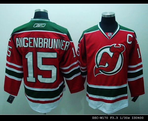Devils #15 Jamie Langenbrunner Stitched Red And Green CCM Throwback Jersey