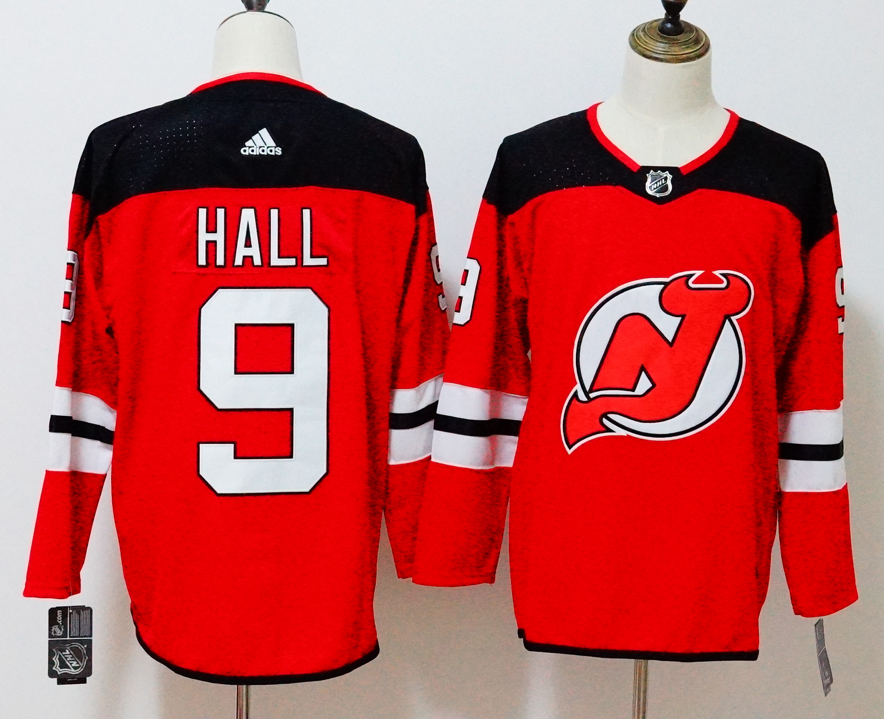 Devils #9 Taylor Hall Red Stitched Adidas Jersey