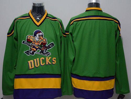 Ducks Blank Green CCM Throwback Stitched Jersey