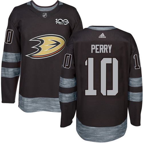 Ducks #10 Corey Perry Black 1917-2017 100th Anniversary Stitched Jersey