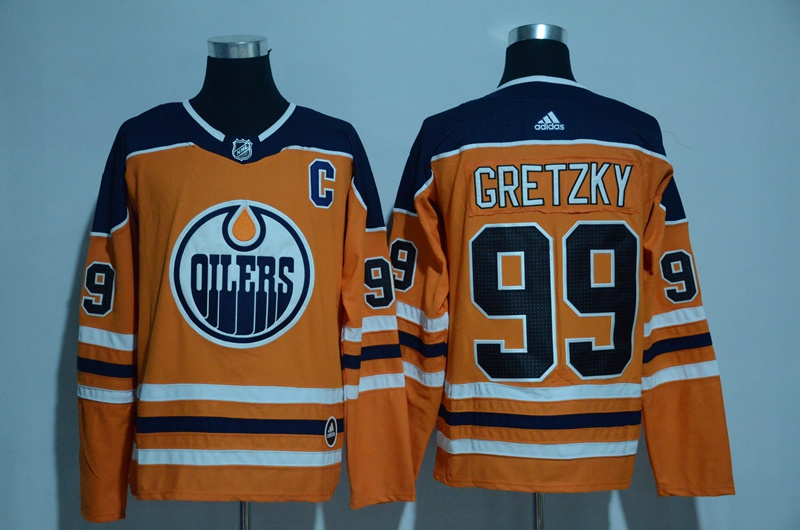 Edmonton Oilers #99 Wayne Gretzky Orange Adidas Stitched Jersey