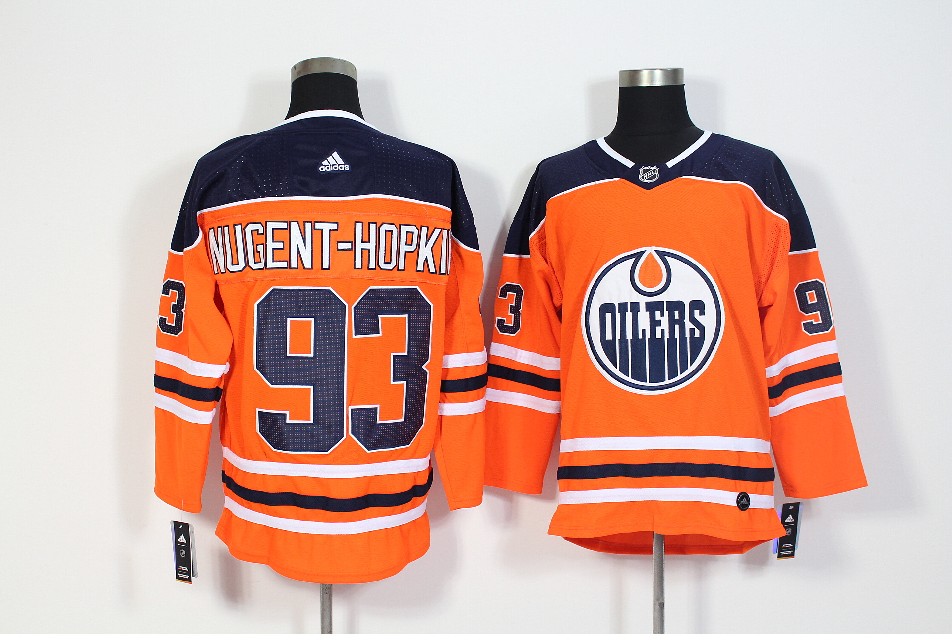 Edmonton Oilers #93 Ryan Nugent-Hopkins Orange Stitched Adidas Jersey