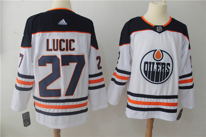 Edmonton Oilers #27 Milan Lucic White Stitched Adidas Jersey