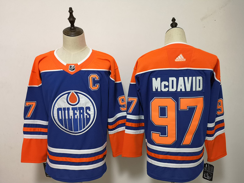 Edmonton Oilers #97 Connor McDavid Royal Blue Stitched Adidas Jersey