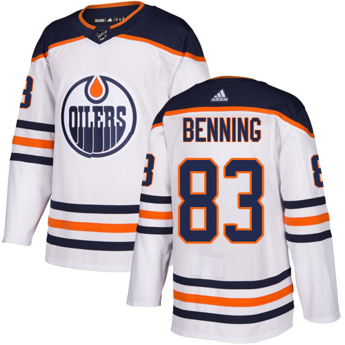 Edmonton Oilers #83 Matt Benning White Stitched Jersey