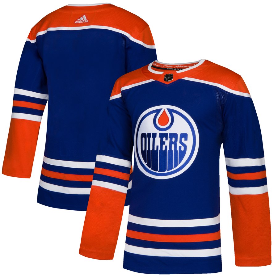Edmonton Oilers Royal Blue Blank Stitched Jersey