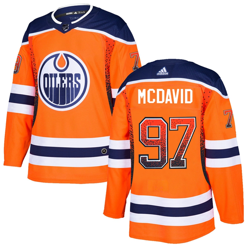 Edmonton Oilers #97 Connor McDavid Orange Drift Fashion Stitched Jersey