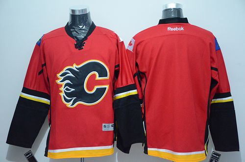 Flames Blank Stitched Red Jersey