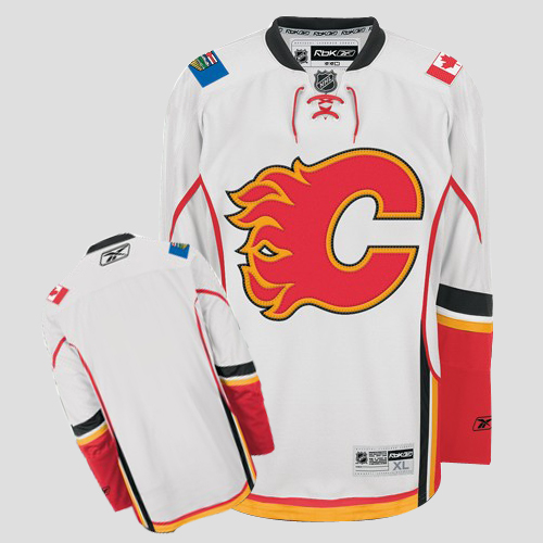 Flames Blank Stitched White Jersey