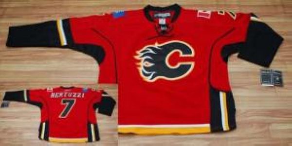 Flames #7 Todd Bertuzzi Stitched Red Jersey