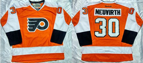 Flyers #30 Michal Neuvirth Orange Home Stitched Jersey