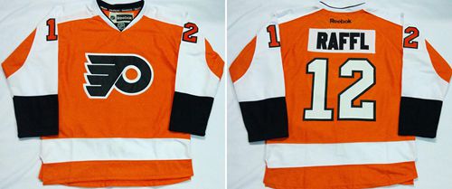 Flyers #12 Michael Raffl Orange Home Stitched Jersey