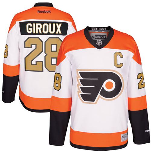 Flyers #28 Claude Giroux White 3rd Stitched Jersey