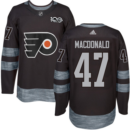 Flyers #47 Andrew MacDonald Black 1917-2017 100th Anniversary Stitched Jersey