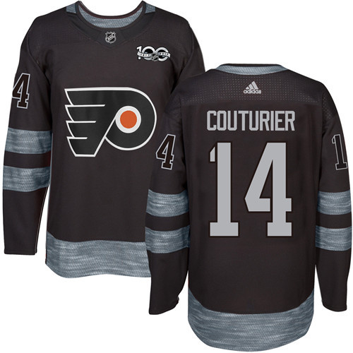 Flyers #14 Sean Couturier Black 1917-2017 100th Anniversary Stitched Jersey