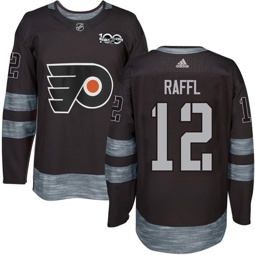 Flyers #12 Michael Raffl Black 1917-2017 100th Anniversary Stitched Jersey