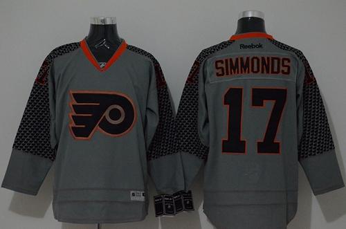 Flyers #17 Wayne Simmonds Charcoal Cross Check Fashion Stitched Jersey