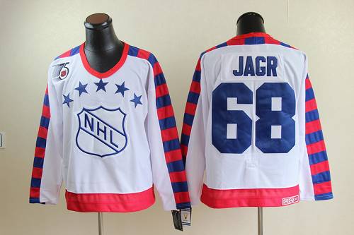 Flyers #68 Jaromir Jagr White All Star CCM Throwback 75TH Stitched Jersey