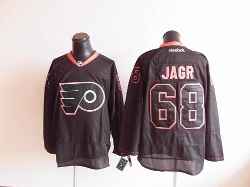 Flyers #68 Jaromir Jagr Black Ice Stitched Jersey