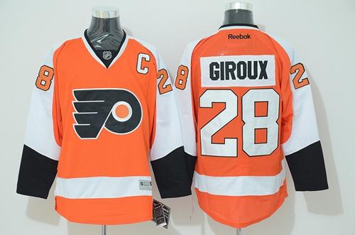 Flyers #28 Claude Giroux Stitched Orange Jersey