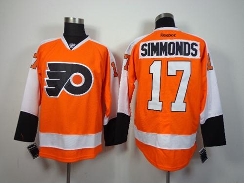 Flyers #17 Wayne Simmonds Orange Stitched Jersey