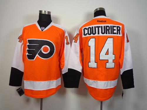 Flyers #14 Sean Couturier Orange Stitched Jersey