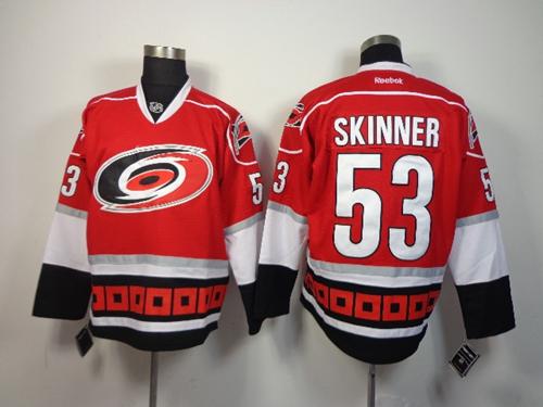 Hurricanes #53 Jeff Skinner Red Stitched Jersey