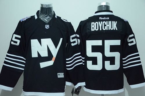 Islanders #55 Johnny Boychuk Black Alternate Stitched Jersey
