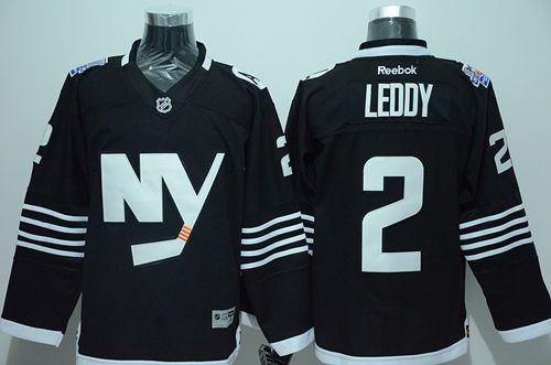 Islanders #2 Nick Leddy Black Alternate Stitched Jersey