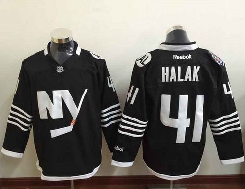 Islanders #41 Jaroslav Halak Black Alternate Stitched Jersey