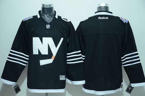 Islanders Blank Black Alternate Stitched Jersey