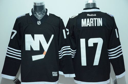 Islanders #17 Matt Martin Black Alternate Stitched Jersey