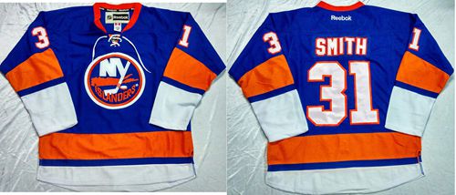 Islanders #31 Billy Smith Baby Blue Home Stitched Jersey