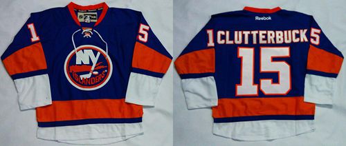 Islanders #15 Cal Clutterbuck Baby Blue Home Stitched Jersey