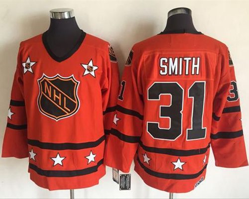 Islanders #31 Billy Smith Orange All Star CCM Throwback Stitched Jersey