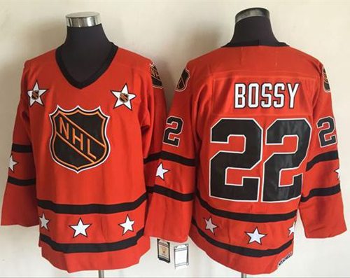 Islanders #22 Mike Bossy Orange All Star CCM Throwback Stitched Jersey