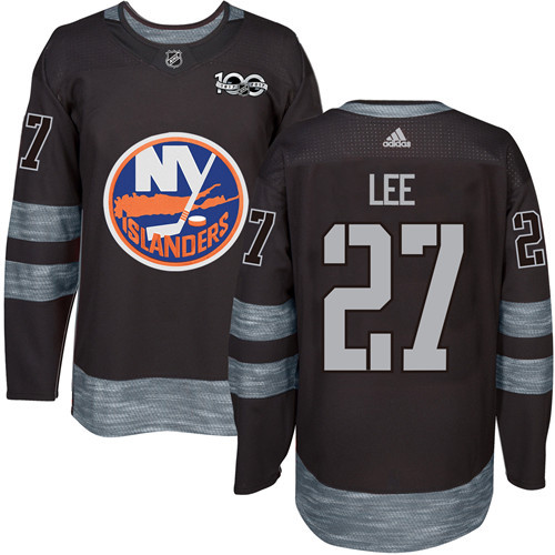 Islanders #27 Anders Lee Black 1917-2017 100th Anniversary Stitched Jersey