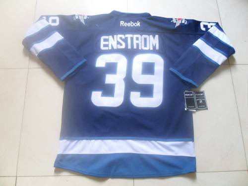 Jets #39 Tobias Enstrom Dark Blue Stitched Jersey