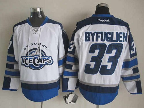 Jets #33 Dustin Byfuglien White St. John's IceCaps Stitched Jersey