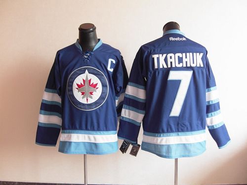 Jets #7 Keith Tkachuk Stitched Dark Blue 2011 Style Jersey