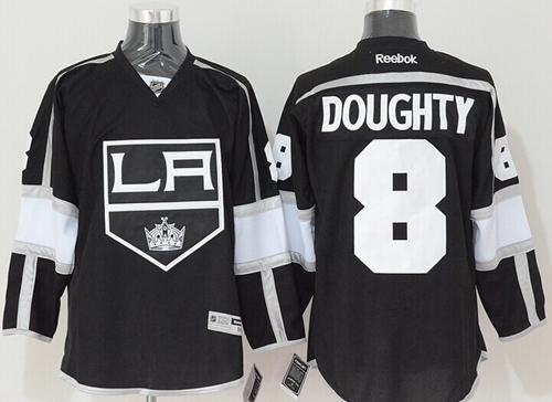 Kings #8 Drew Doughty Black Home Stitched Jersey